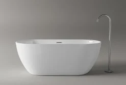 Baignoire Îlot|Bernstein Baignoire îlot Acrylique ovale 180x80x59cm Blanc brillant + Bonde et trop plein - JAZZ PLUS 2.0