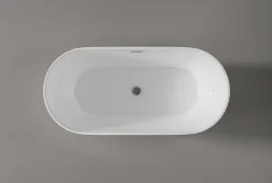 Baignoire Îlot|Bernstein Baignoire îlot Acrylique ovale 180x80x59cm Blanc brillant + Bonde et trop plein - JAZZ PLUS 2.0