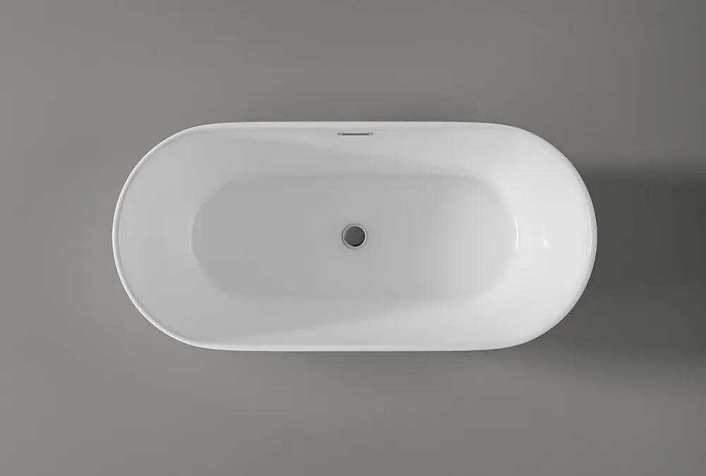 Baignoire Îlot|Bernstein Baignoire îlot Acrylique ovale 180x80x59cm Blanc brillant + Bonde et trop plein - JAZZ PLUS 2.0
