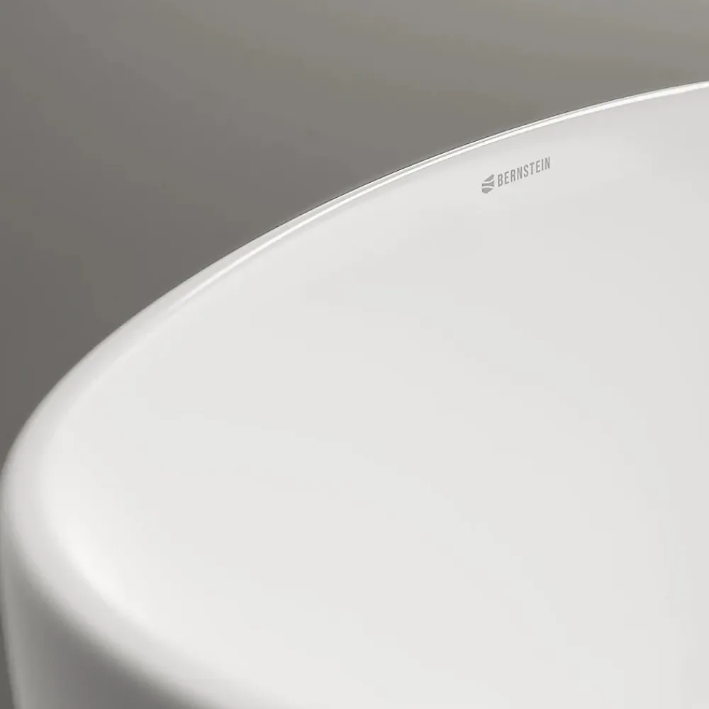 Baignoire Îlot|Bernstein Baignoire îlot Acrylique ovale 180x80x58cm Blanc mat + Bonde et trop plein - BELAQUA