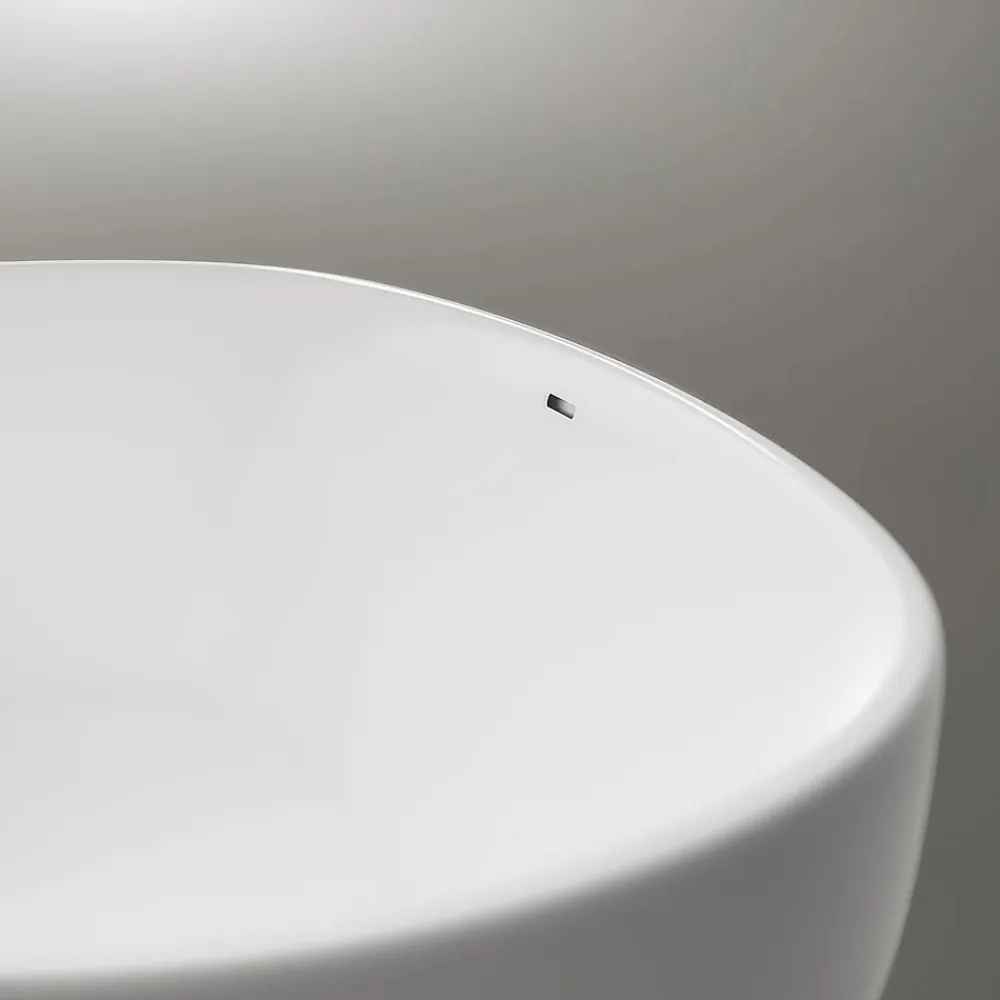 Baignoire Îlot|Bernstein Baignoire îlot Acrylique ovale 180x80x58cm Blanc mat + Bonde et trop plein - BELAQUA