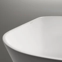 Bernstein Baignoire îlot Acrylique ovale design 180x80x58cm Blanc mat + Bonde et trop plein - ROMA 2.0