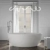 Baignoire Îlot|Bernstein Baignoire îlot Acrylique ovale 180x80x60cm Blanc brillant + Bonde et trop plein - TERRA 2.0
