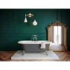 GoodHome Baignoire îlot adossée 170 x 80 cm grise, Emba