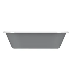 GoodHome Baignoire îlot adossée 170 x 80 cm grise, Emba