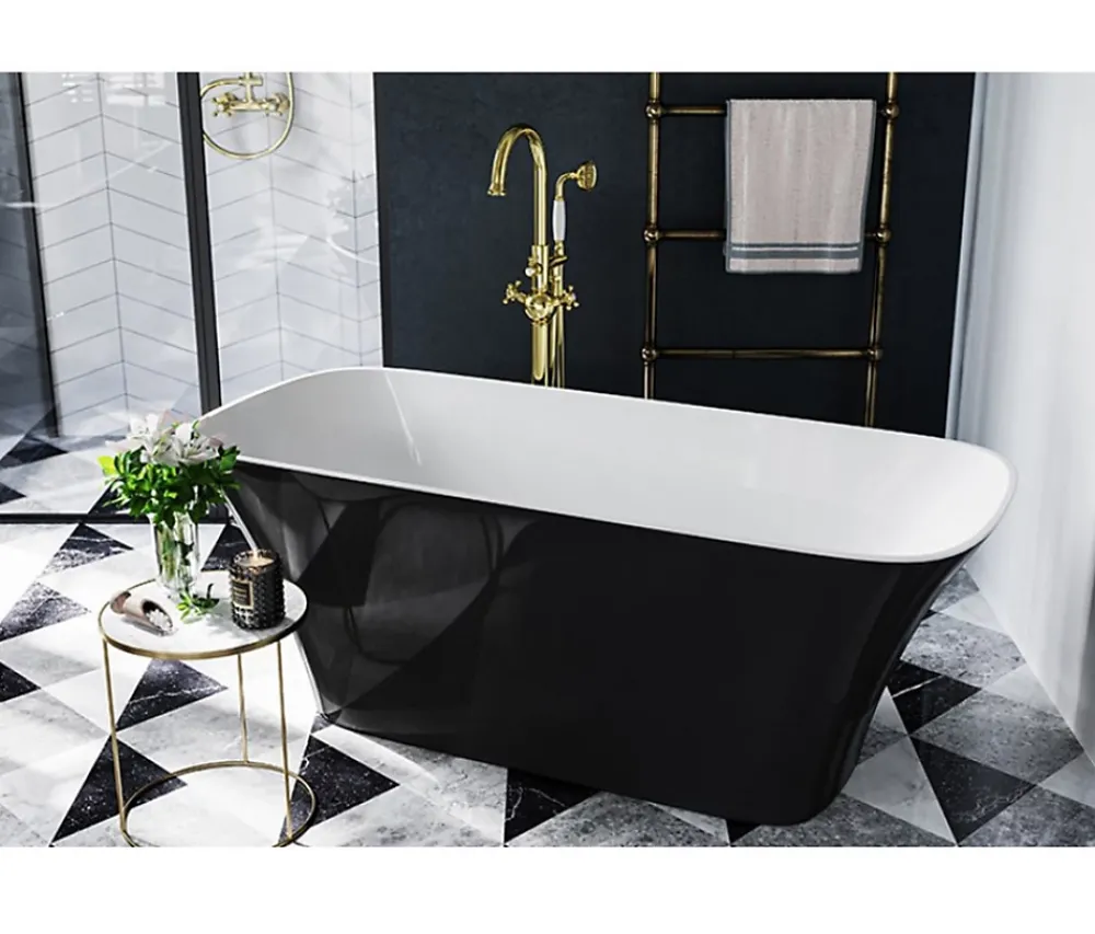 Azura Home Design Baignoire îlot ASSOS S-LINE bicolore 160 x 70 cm