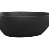 Vente-unique Baignoire îlot asymétrique - 245 L - 160 x 82 x 58 cm - Noir mat - Acrylique - APULIA