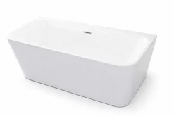 Baignoire Îlot|Otitec Baignoire îlot avec vidage - 160 x 75 cm - Blanc brillant - MIRABELLE