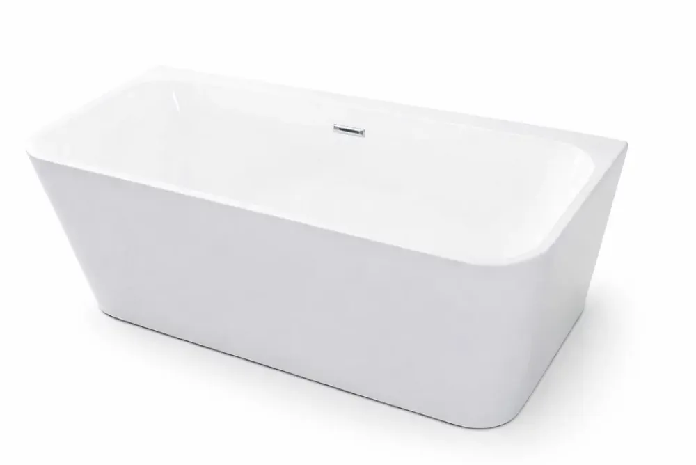 Baignoire Îlot|Otitec Baignoire îlot avec vidage - 160 x 75 cm - Blanc brillant - MIRABELLE