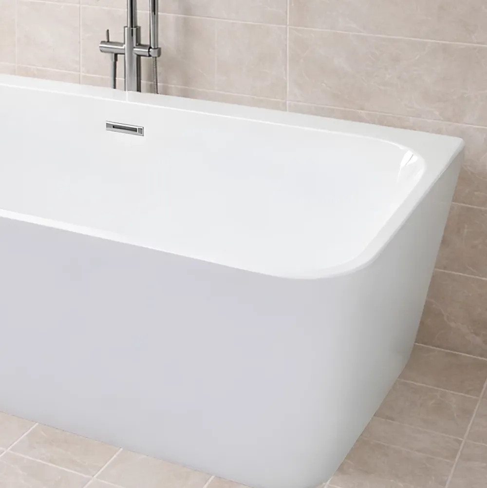 Baignoire Îlot|Otitec Baignoire îlot avec vidage - 160 x 75 cm - Blanc brillant - MIRABELLE