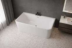 Baignoire Îlot|Otitec Baignoire îlot avec vidage - 160 x 75 cm - Blanc brillant - MIRABELLE