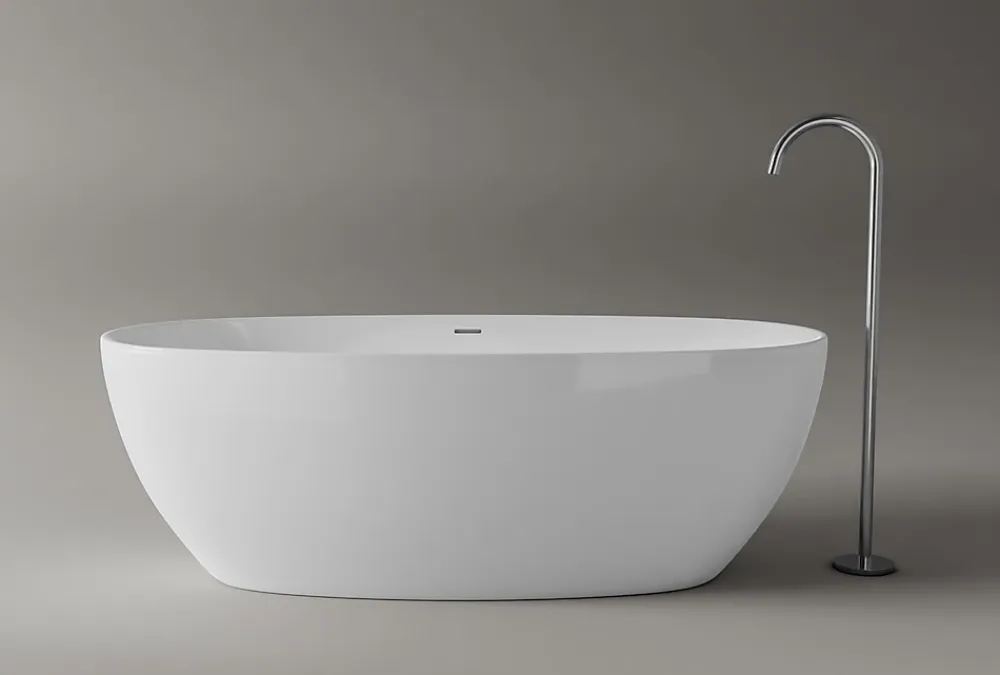 Baignoire Îlot|Bernstein Baignoire îlot BELAQUA - Acrylique sanitaire - Blanc brillant - 170x80x58cm - Garantie 5 ans - Sans robinet ni siphon