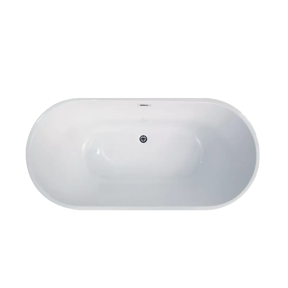 Baignoire Îlot| Baignoire îlot blanche Fidji 170x80 cm