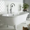 Baignoire Îlot|Planète Bain Baignoire îlot Charly blanche rétro + pieds conique blanc
