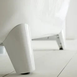 Baignoire Îlot|Planète Bain Baignoire îlot Charly blanche rétro + pieds conique blanc