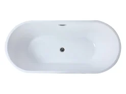 Vente-unique Baignoire îlot design - 201 L - 150 x 70 x 58 cm - Blanche - TWIGGY