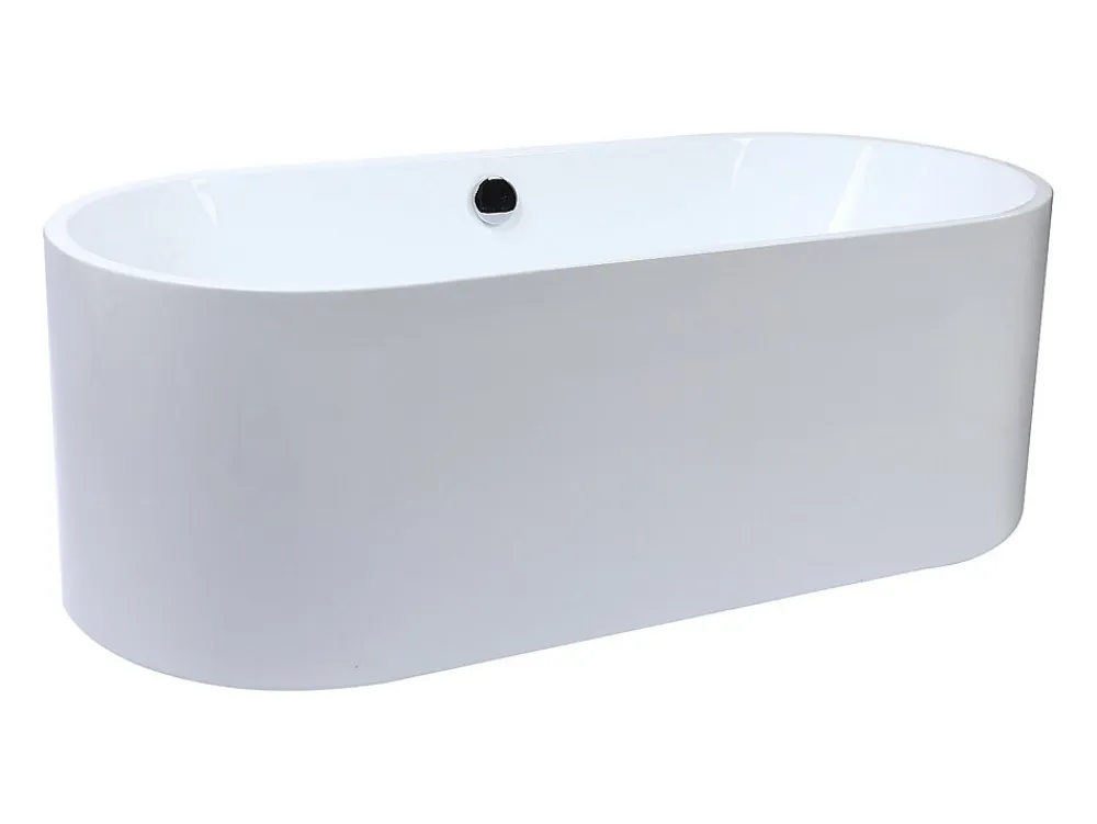 Vente-unique Baignoire îlot design - 221 L - 170 x 75 x 58 cm - Blanche - KATOUCHA