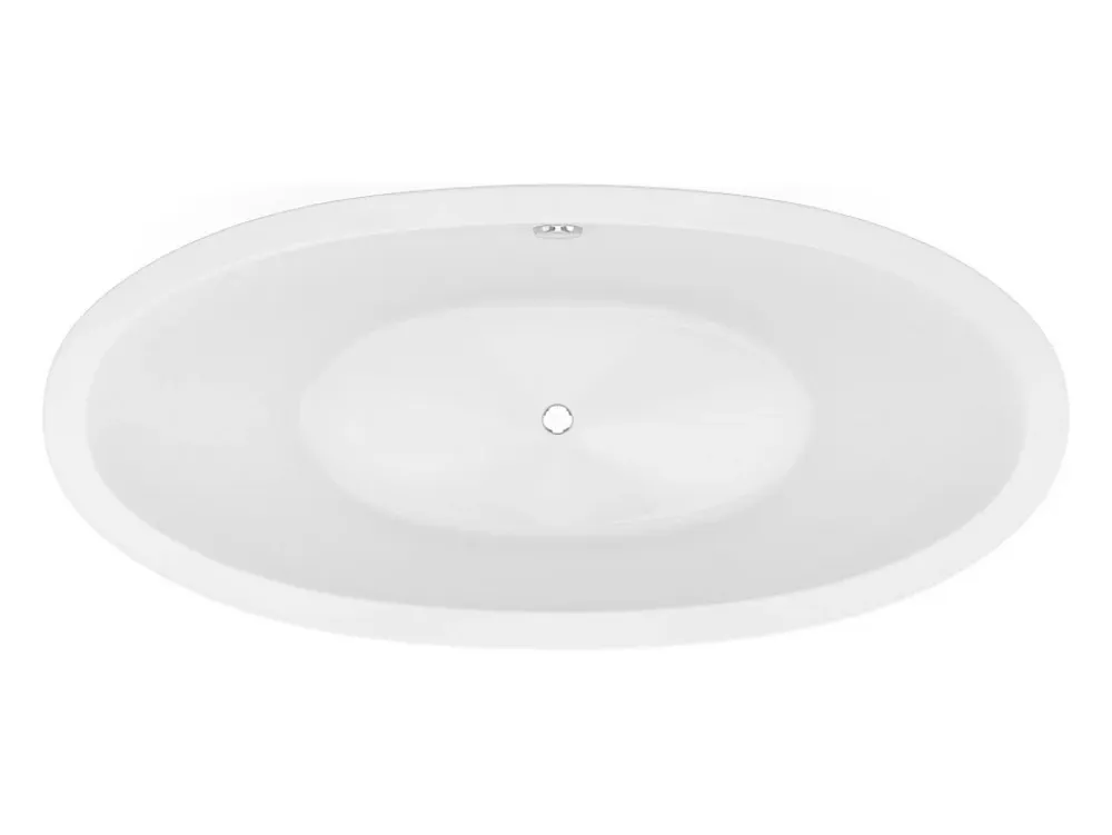 Baignoire Îlot|Vente-unique Baignoire îlot design blanche - 225L - 170 x 83 x 77cm - ALDA