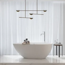Stano Baignoire îlot design en solid surface ovale HELSINKI 150 cm