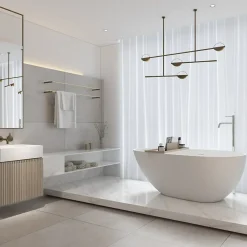 Stano Baignoire îlot design en solid surface ovale HELSINKI 150 cm