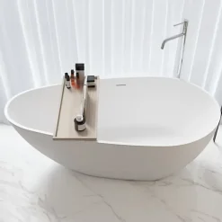 Stano Baignoire îlot design en solid surface ovale HELSINKI 150 cm