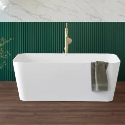 Sanycces Baignoire îlot design en sanydur rectangulaire RUST 150 cm
