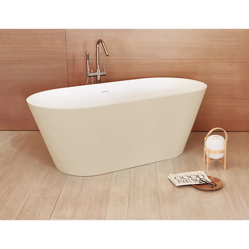 Sanycces Baignoire îlot design en sanydur ovale MODERN 170 cm