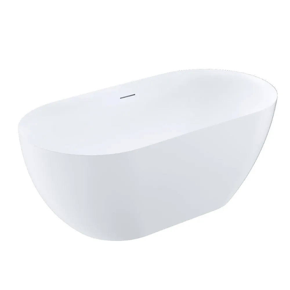 Stano Baignoire îlot design ovale LISBON blanche 160 cm Mat