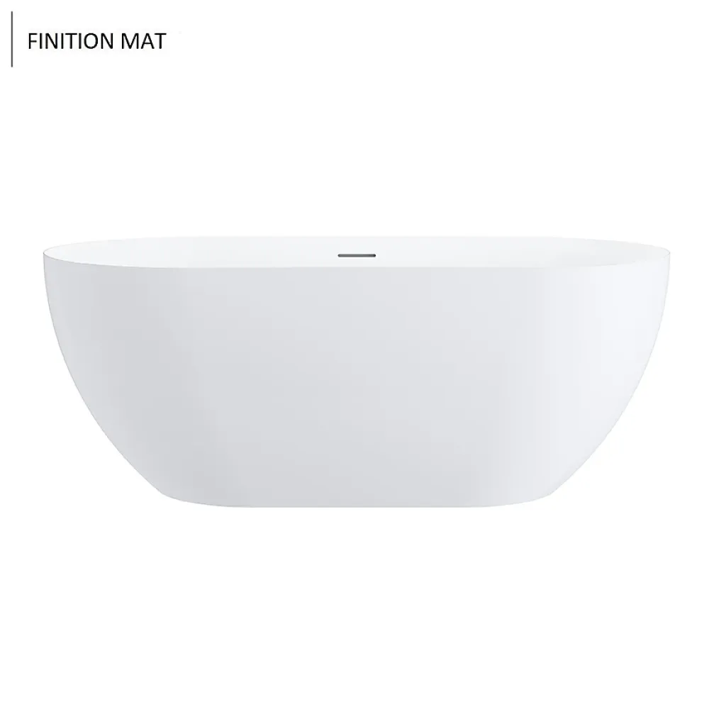 Stano Baignoire îlot design ovale LISBON blanche 160 cm Mat