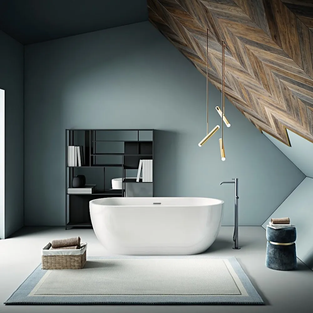 Baignoire Îlot|Stano Baignoire îlot design ovale BOSTON blanche 180 cm