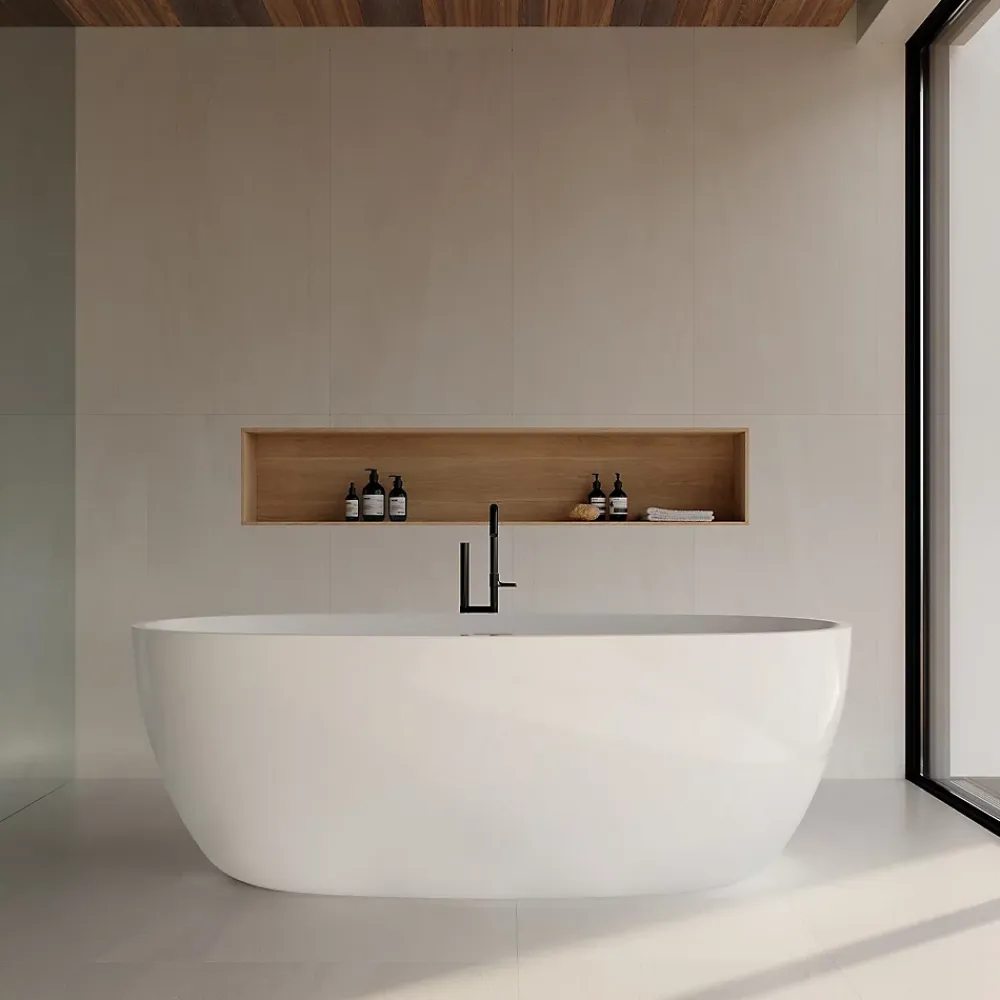 Stano Baignoire îlot design ovale DENVER blanche 170 cm