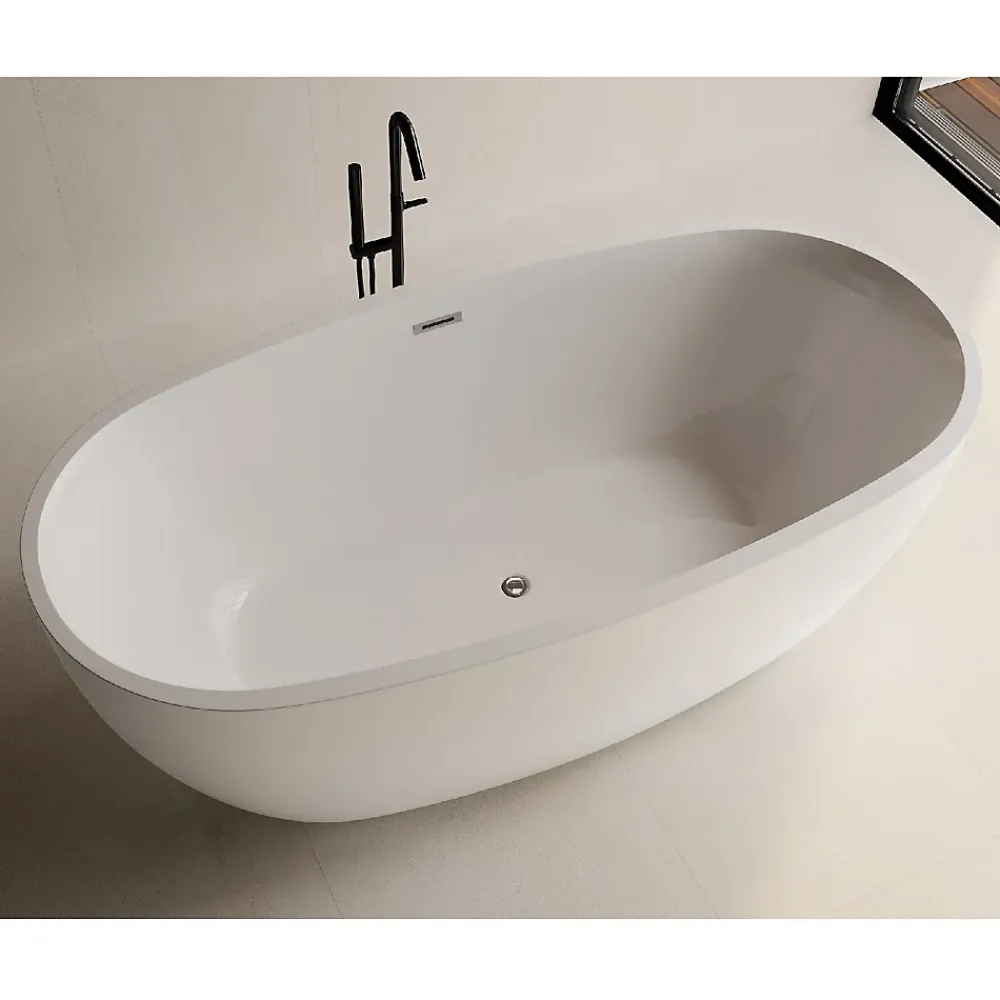 Stano Baignoire îlot design ovale DENVER blanche 170 cm