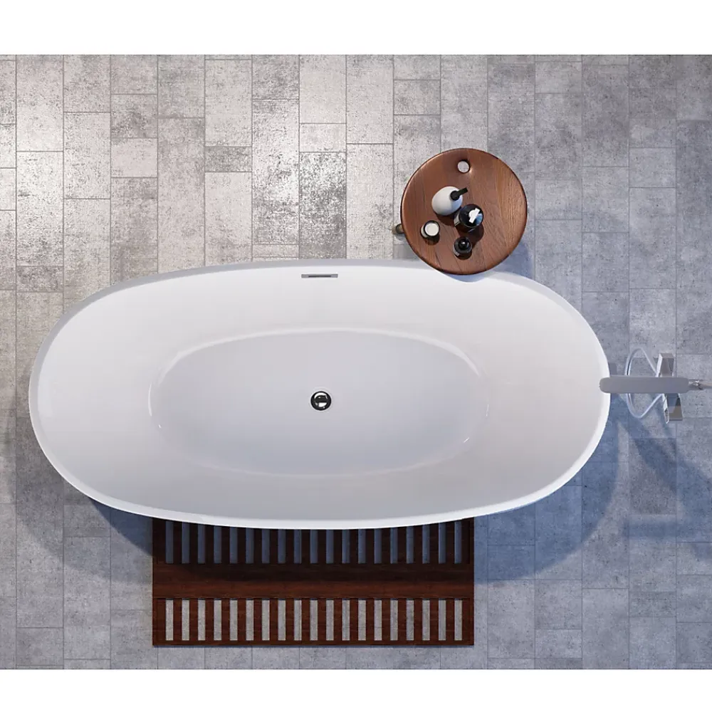 Stano Baignoire îlot design ovale DENVER blanche 170 cm