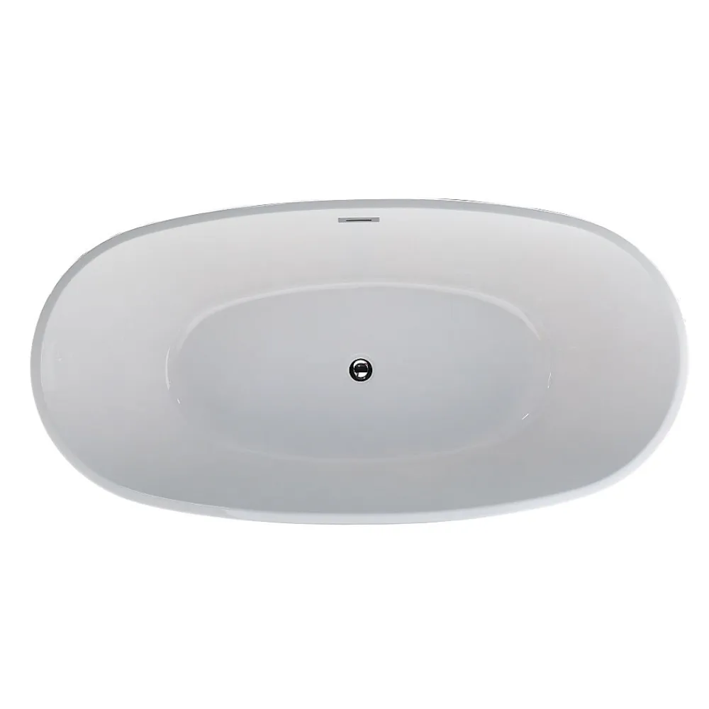Stano Baignoire îlot design ovale DENVER blanche 170 cm