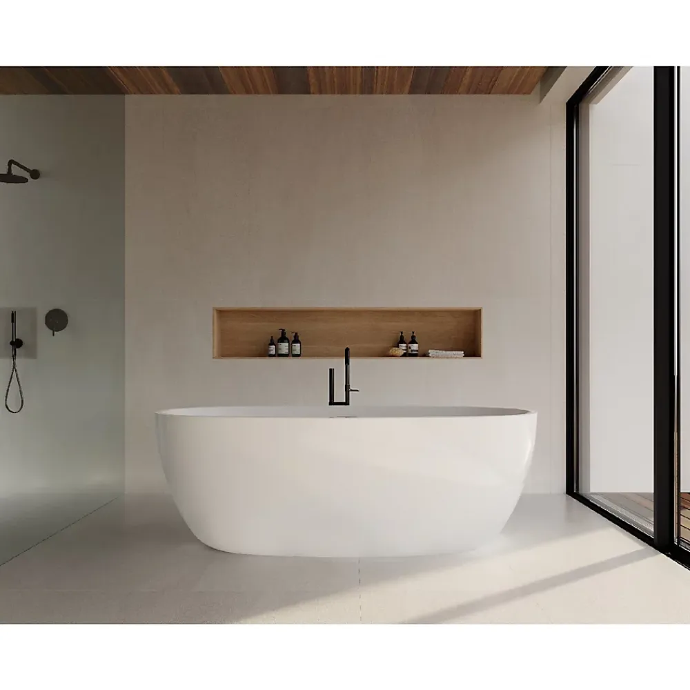 Stano Baignoire îlot design ovale DENVER blanche 170 cm