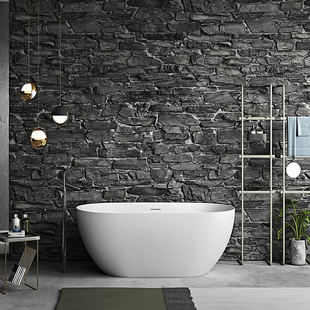 Baignoire Îlot|Stano Baignoire îlot design ovale LISBON blanche 170 cm Mat