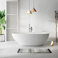 Baignoire Îlot|Stano Baignoire îlot design ovale FLORIDA blanche 180 cm Mat