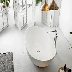 Baignoire Îlot|Stano Baignoire îlot design ovale FLORIDA blanche 180 cm Mat
