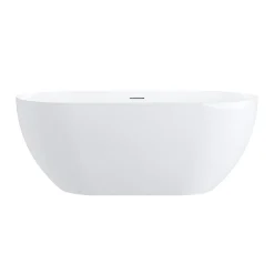 Baignoire Îlot|Stano Baignoire îlot design ovale LISBON blanche 150 cm Brillant