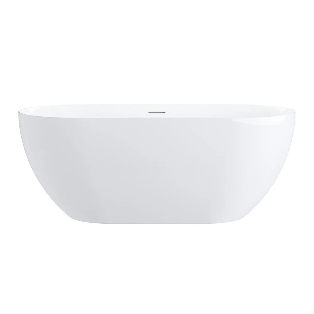 Baignoire Îlot|Stano Baignoire îlot design ovale LISBON blanche 150 cm Brillant