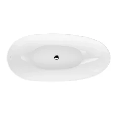 Baignoire Îlot|Stano Baignoire îlot design ovale FLORIDA blanche 180 cm Brillant