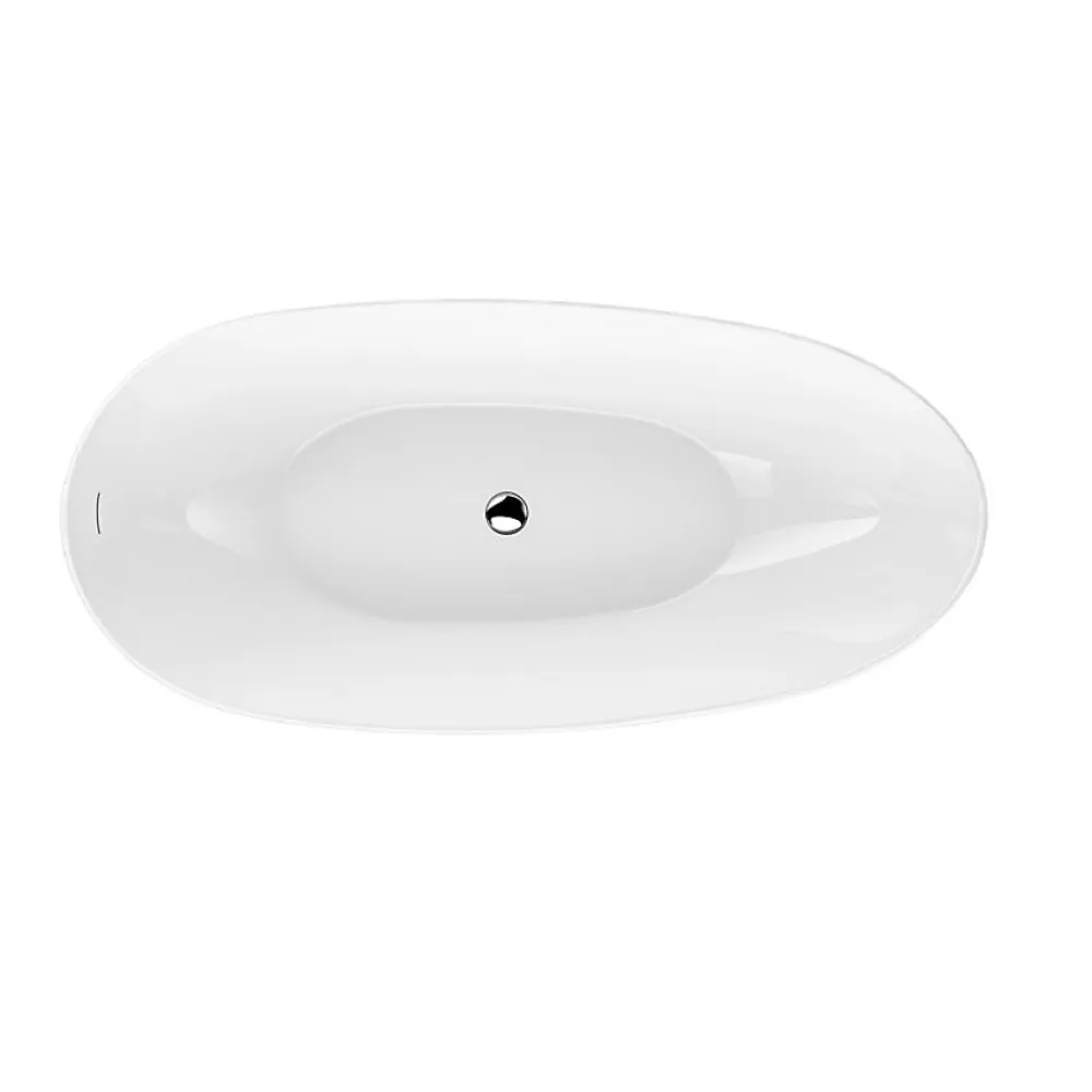 Baignoire Îlot|Stano Baignoire îlot design ovale FLORIDA blanche 180 cm Brillant