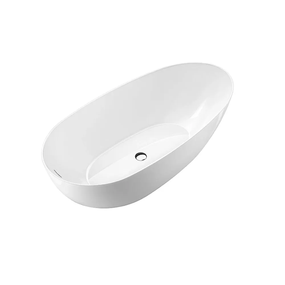 Baignoire Îlot|Stano Baignoire îlot design ovale FLORIDA blanche 180 cm Brillant