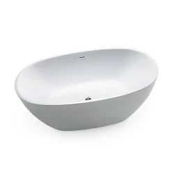 Baignoire Îlot|Stano Baignoire îlot design ovale DENVER blanche 150 cm