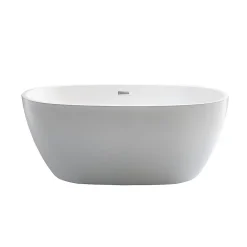 Baignoire Îlot|Stano Baignoire îlot design ovale DENVER blanche 150 cm