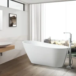 Baignoire Îlot|Stano Baignoire îlot design ovale OPRAH blanche 140 cm