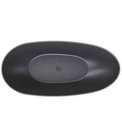 Stano Baignoire îlot design ovale FLORIDA noir mat 165 cm