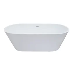 Baignoire Îlot|Stano Baignoire îlot design ovale FINDLAY blanche 149 cm