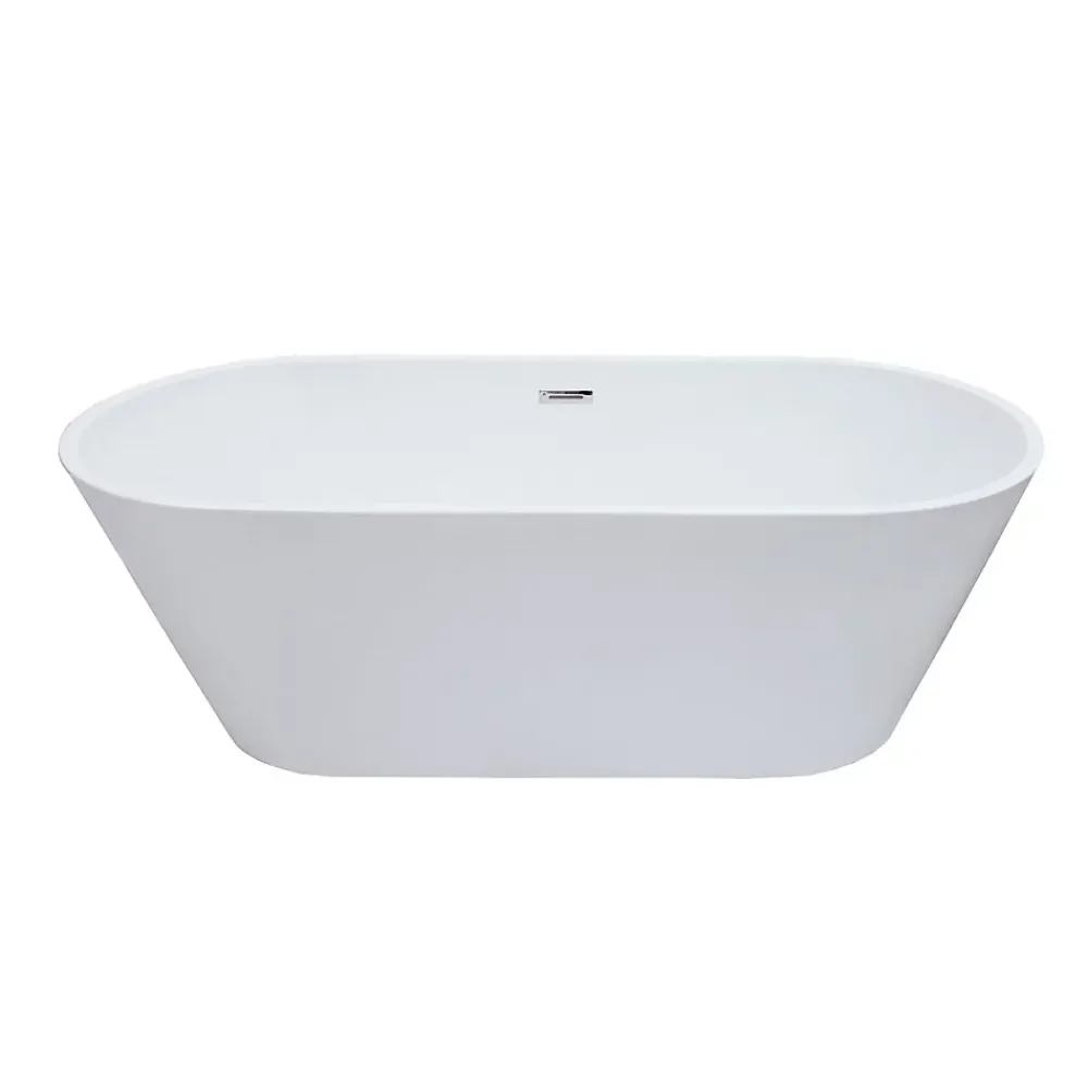 Baignoire Îlot|Stano Baignoire îlot design ovale FINDLAY blanche 149 cm