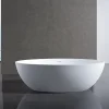 Baignoire Îlot|Bernstein Baignoire îlot en fonte minérale RELAX - 176x103cm - Avec siphon, Blanc mat, Avec robinet mitigeur 8028B